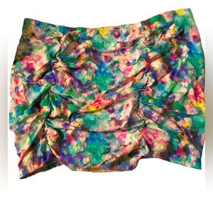 Torrid Abstract Watercolor Ruched Swim Skirt BNWT Size 3